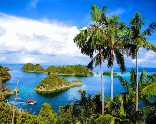 Beautiful View Of Raja Ampat Diamond Painting