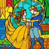 Beauty And The Beast Stained Glass Diamond Painting