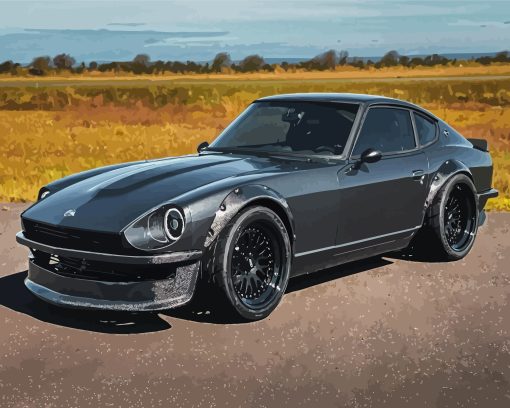 Black 1972 Nissan Fairlady Diamond Painting