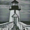 Black And White Lighthouse Diamond Painting