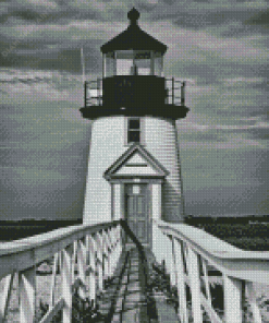 Black And White Lighthouse Diamond Painting