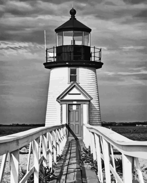 Black And White Lighthouse Diamond Painting