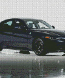 Black Car Alfa Romeo Diamond Painting