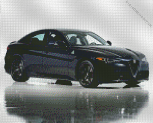 Black Car Alfa Romeo Diamond Painting