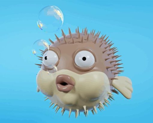 Blowfish Cartoon Diamond Painting