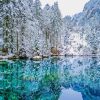 Blue Lake Blausee In Switzerland Diamond Painting