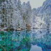 Blue Lake Blausee In Switzerland Diamond Painting