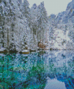 Blue Lake Blausee In Switzerland Diamond Painting