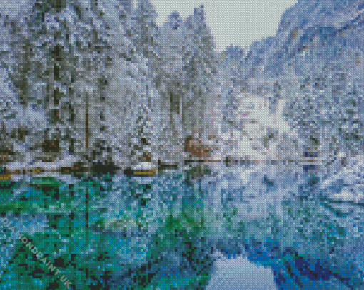 Blue Lake Blausee In Switzerland Diamond Painting