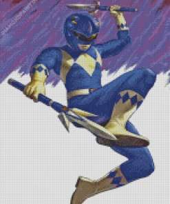 Blue Power Ranger Billy Cranston Diamond Painting