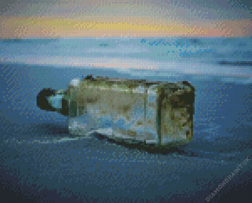 Bottle On Beach Diamond Painting