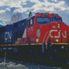 CN Rail With Mountain View Diamond Painting