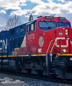 CN Rail With Mountain View Diamond Painting