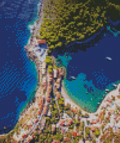 Cephalonia Overhead View Diamond Painting