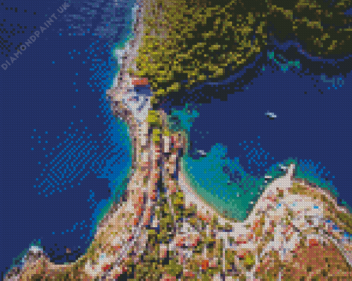 Cephalonia Overhead View Diamond Painting