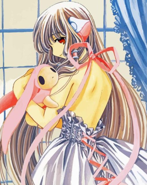 Chii Chobits Anime Girl Diamond Painting