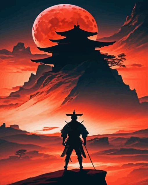 Chinese Ninja Silhouette Diamond Painting