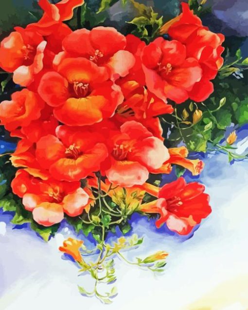 Chinese Trumpet Vines Diamond Painting