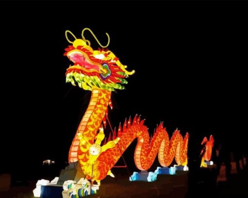 Chinese Dragon Lantern Festival Diamond Painting