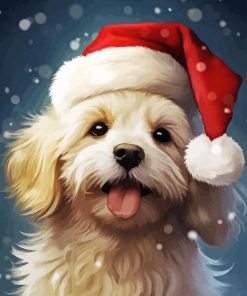 Christmas Puppy Diamond Painting