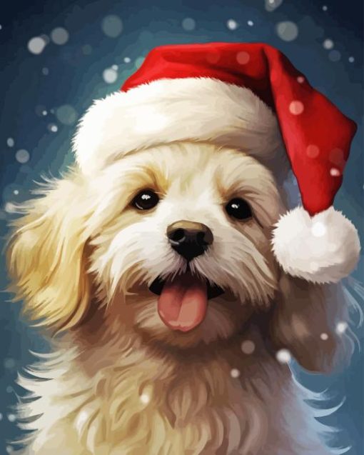 Christmas Puppy Diamond Painting