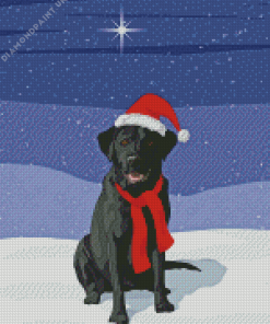 Christmas Dog Diamond Painting