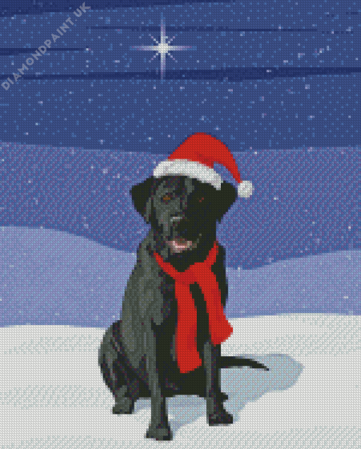 Christmas Dog Diamond Painting