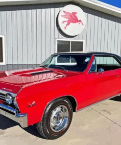 Classic Red Chevelle Super Sport Diamond Painting