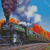 Classic Train In Fall Diamond Painting