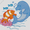 Clownfish And Dolphin Diamond Painting