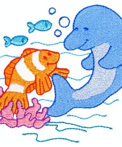 Clownfish And Dolphin Diamond Painting
