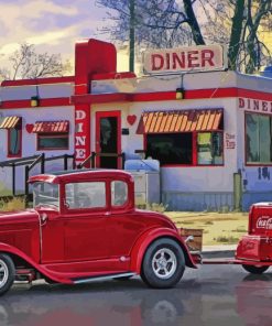 Coca Cola Diner 50s Diamond Painting