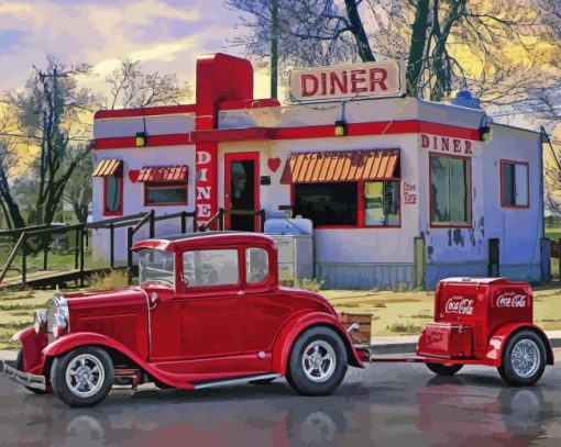 Coca Cola Diner 50s Diamond Painting