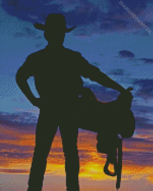 Cowboy Silhouette Diamond Painting