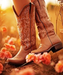 Cowgirl Boot Diamond Painting