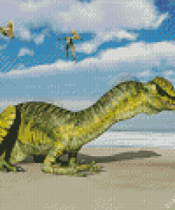 Dilophosaurus And Thalassodromeus Diamond Painting