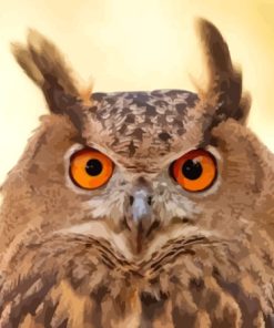 Eurasian Eagle Owl Face Diamond Painting