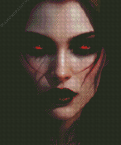 Evil Woman With Red Eyes Diamond Painting