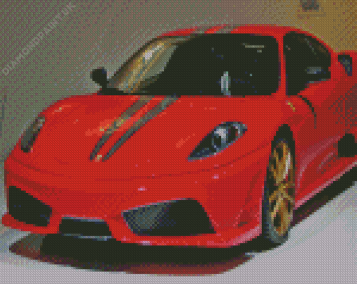 Ferrari F430 Red Black Car Diamond Painting