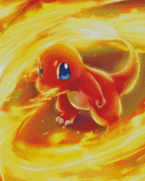 Fire Charmander Diamond Painting