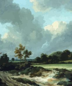 Grainfields By Jacob Van Ruisdael Diamond Painting