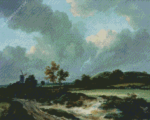 Grainfields By Jacob Van Ruisdael Diamond Painting