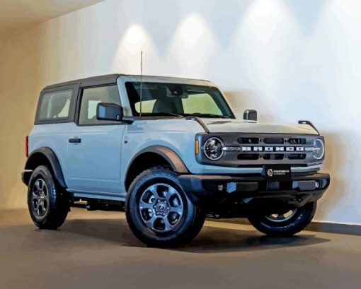 Grey Ford Bronco Diamond Painting