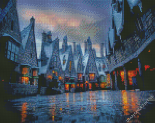 Harry Potter Hogsmeade At Night Diamond Painting