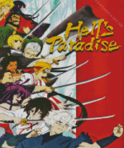 Hells Paradise Anime Poster Diamond Painting