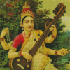 Hindu Saraswati Goddess Diamond Painting