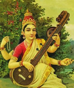 Hindu Saraswati Goddess Diamond Painting