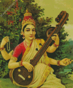 Hindu Saraswati Goddess Diamond Painting