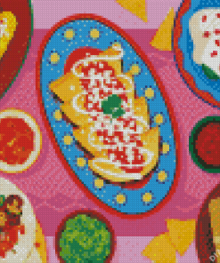 Illustration Mexican Food Diamond Painting