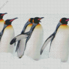 King Penguins In Snow Diamond Painting